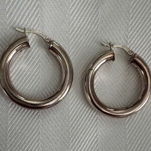 Chic Silver Hoop Earrings